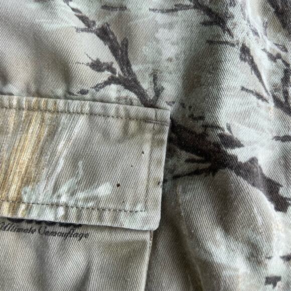Vintage Ghost Camo Prairie Field Camo Bomber Jacket Quilt Insulated XXL - Picture 6 of 13